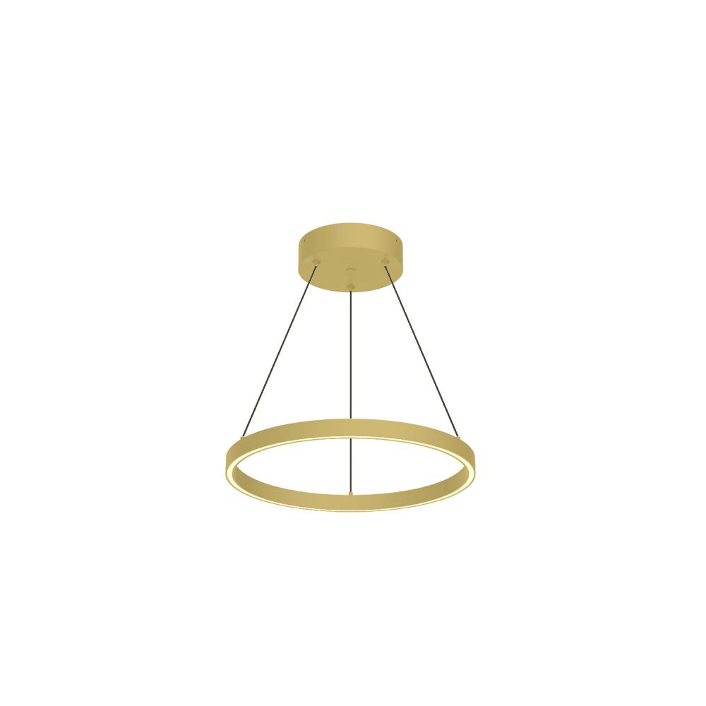 Cerchio 18-in Brushed Gold LED Pendant
