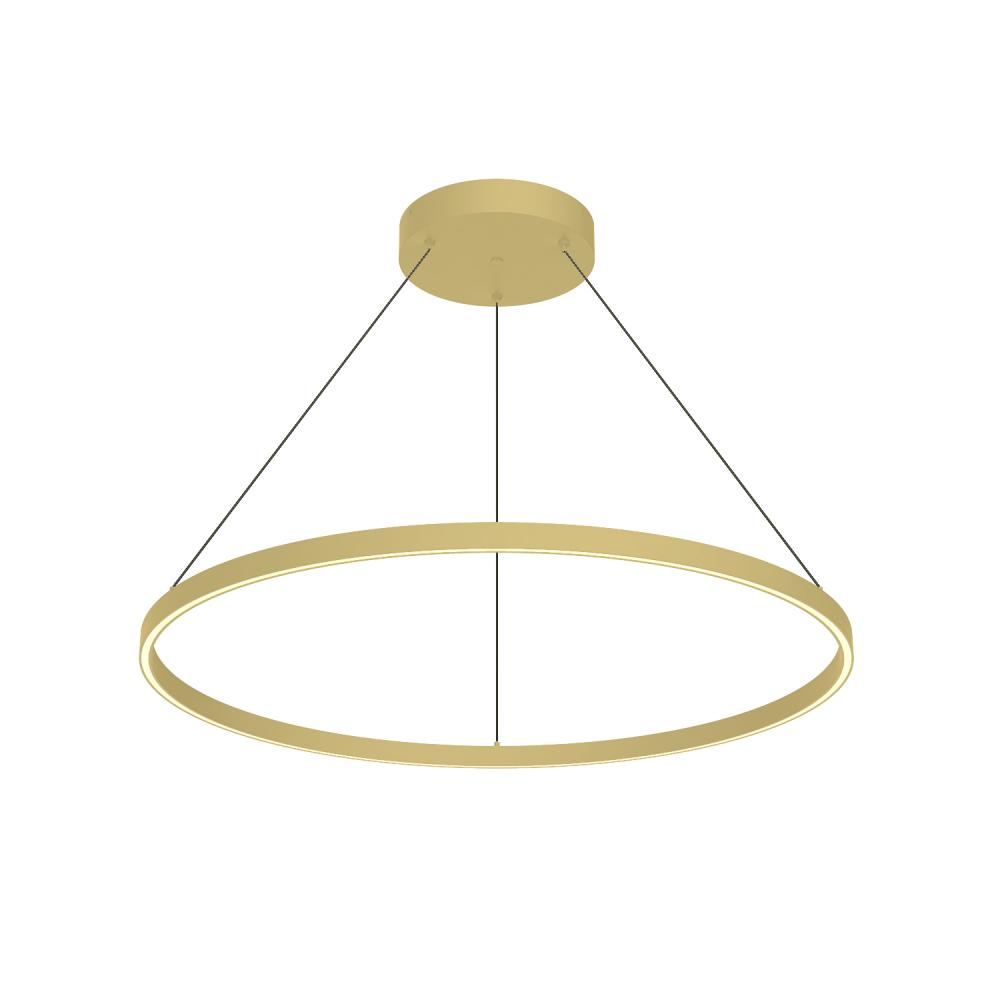 Cerchio 36-in Brushed Gold LED Pendant