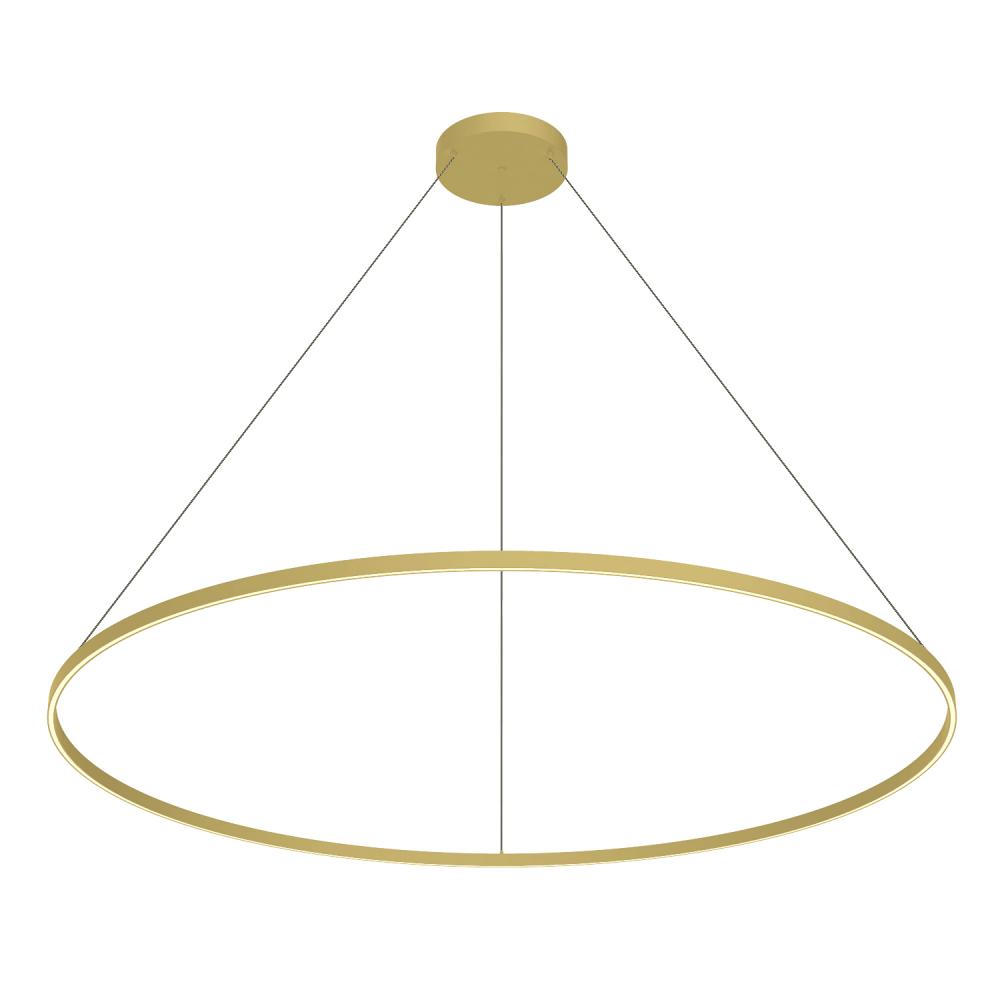 Cerchio 72-in Brushed Gold LED Pendant