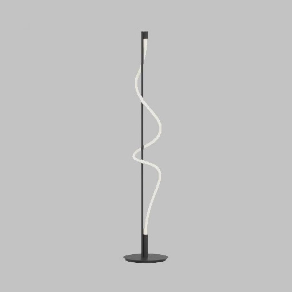 Cursive 12-in Black LED Floor Lamp