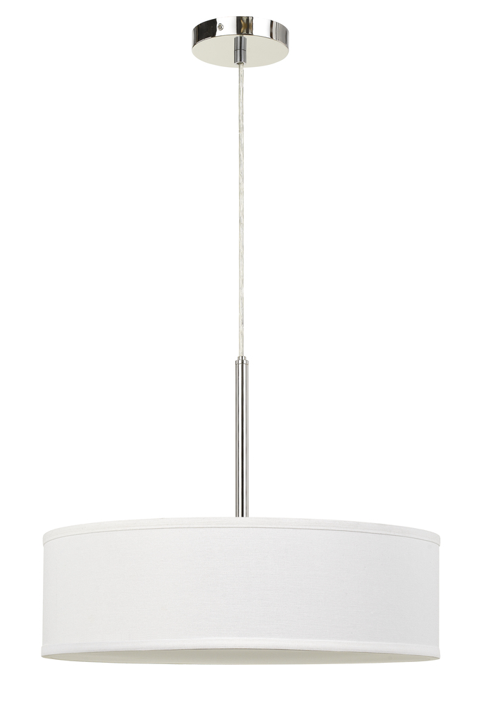 Led 18W Dimmable Pendant with Diffuser and Hardback Fabric Shade