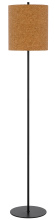 CAL Lighting BO-3197FL-BK - 100W metal floor lamp with cork shade