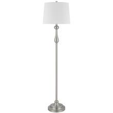 CAL Lighting EC-1005FL - 100 Watt Collins Metal Floor Lamp with Hardback Linen Shade