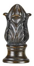 CAL Lighting FA-5010B - 1.5" Height Resin Finial In Dark Wood