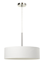 CAL Lighting FX-3731-CW - LED 18W Dimmable Pendant With Diffuser And Hardback Fabric Shade