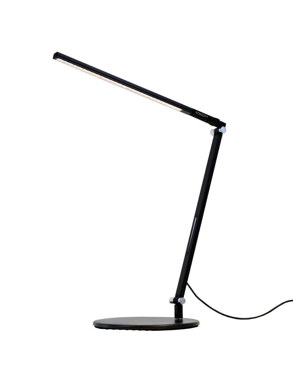 Z-Bar Solo mini Desk Lamp with base (Cool Light; Metallic Black)