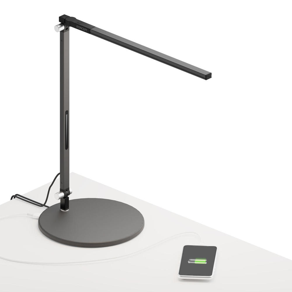 Z-Bar Solo mini Desk Lamp with USB base (Cool Light; Metallic Black)