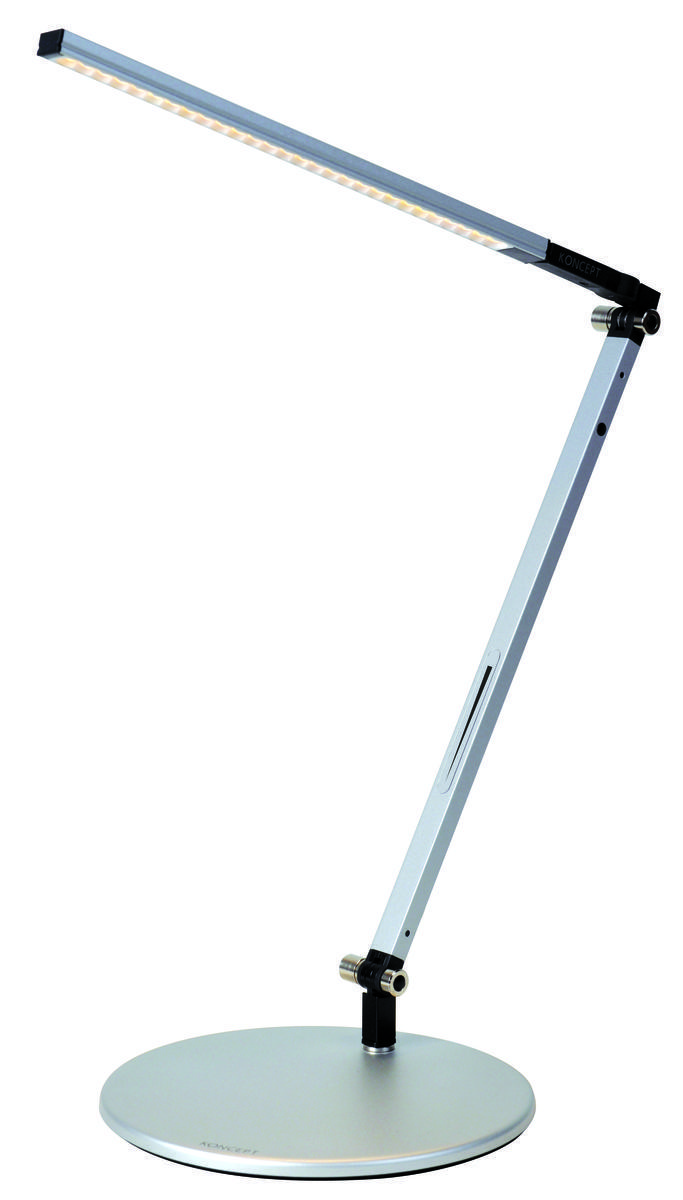 Z-Bar Solo mini Desk Lamp with base (Cool Light; Silver)
