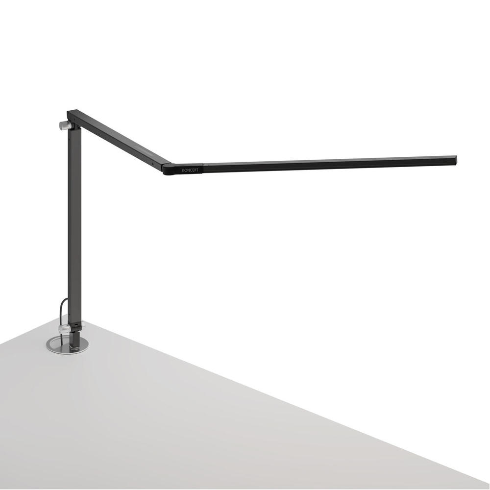 Z-Bar Desk Lamp with grommet mount (Cool Light, Metallic Black)