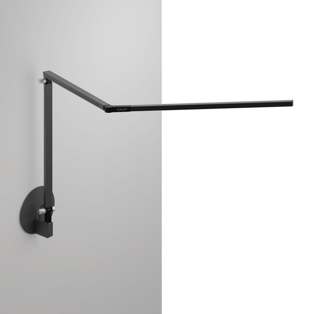 Z-Bar Desk Lamp with hardwire wall mount (Cool Light, Metallic Black)