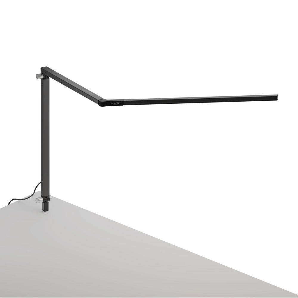 Z-Bar Desk Lamp with through-table mount (Cool Light; Metallic Black)