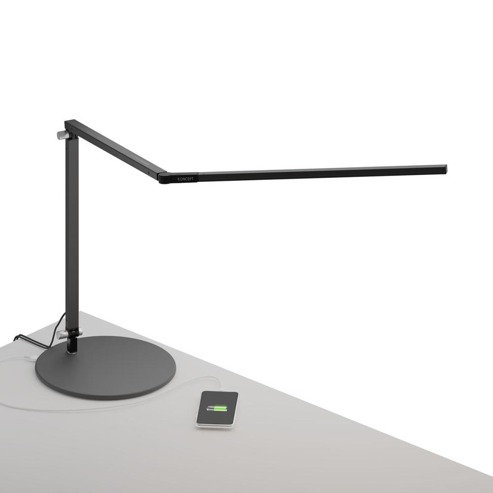 Z-bar Desk Lamp with USB base (Cool Light, Metallic Black)