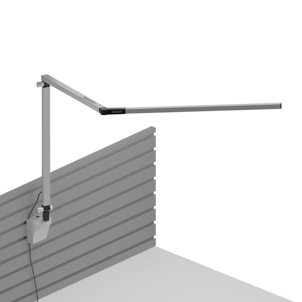 Z-Bar Desk Lamp with slatwall mount (Cool Light, Silver)
