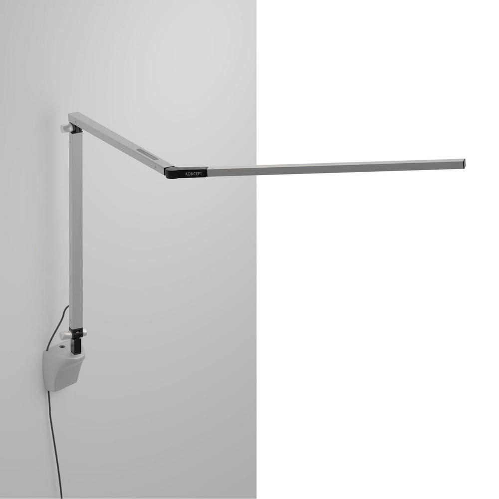 Z-Bar Desk Lamp with wall mount (Cool Light; Silver)