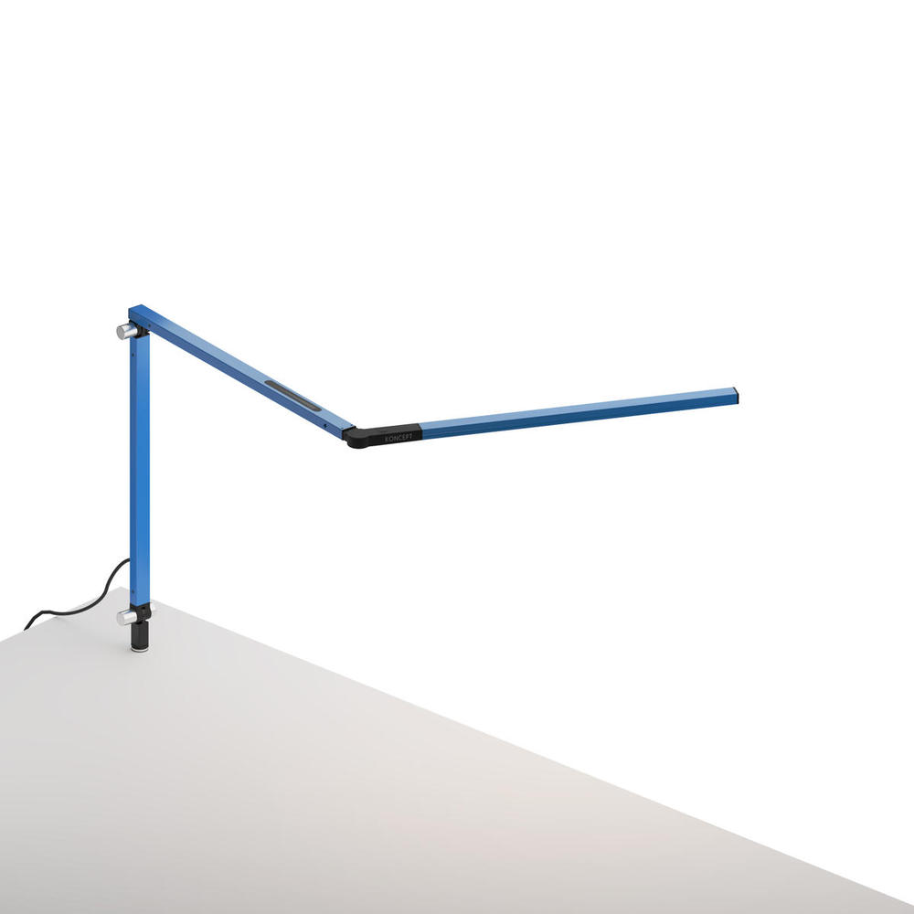 Z-Bar mini Desk Lamp with through-table mount (Warm Light; Blue)