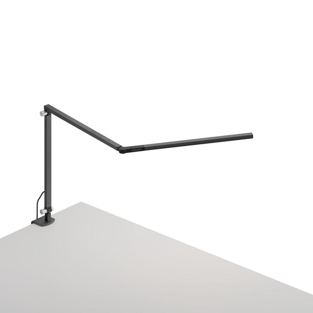 Z-Bar mini Desk Lamp with with two-piece desk clamp (Cool Light; Metallic Black)