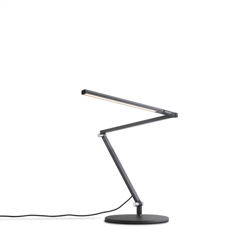 Z-Bar mini Desk Lamp with base (Cool Light; Metallic Black)