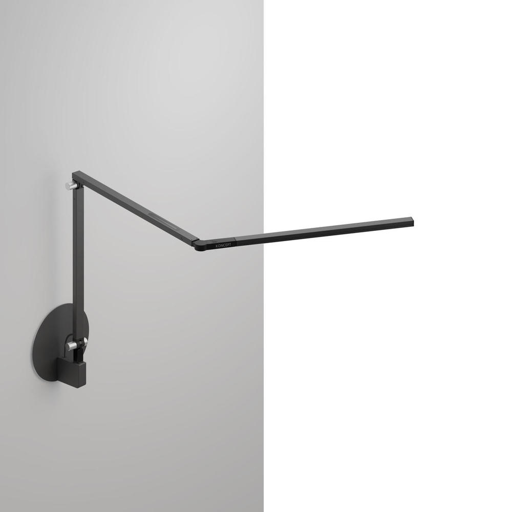 Z-Bar mini Desk Lamp with with hardwire wall mount (Cool Light; Metallic Black)