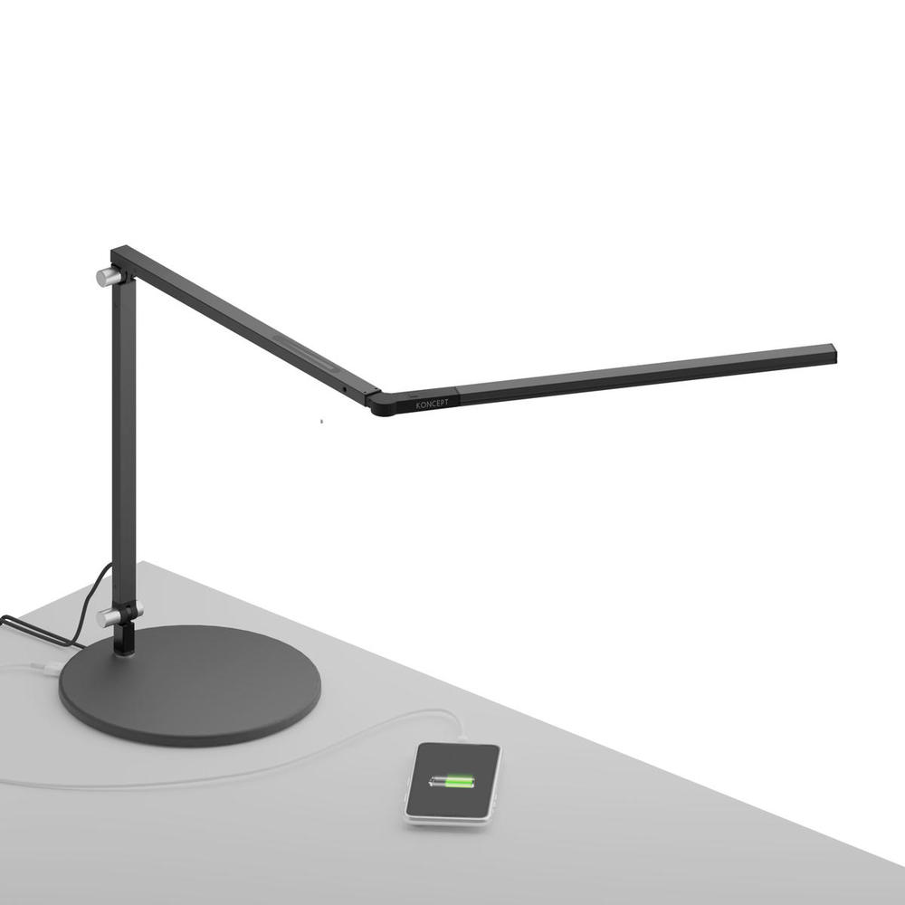 Z-Bar mini Desk Lamp with USB Base (Cool Light; Metallic Black)