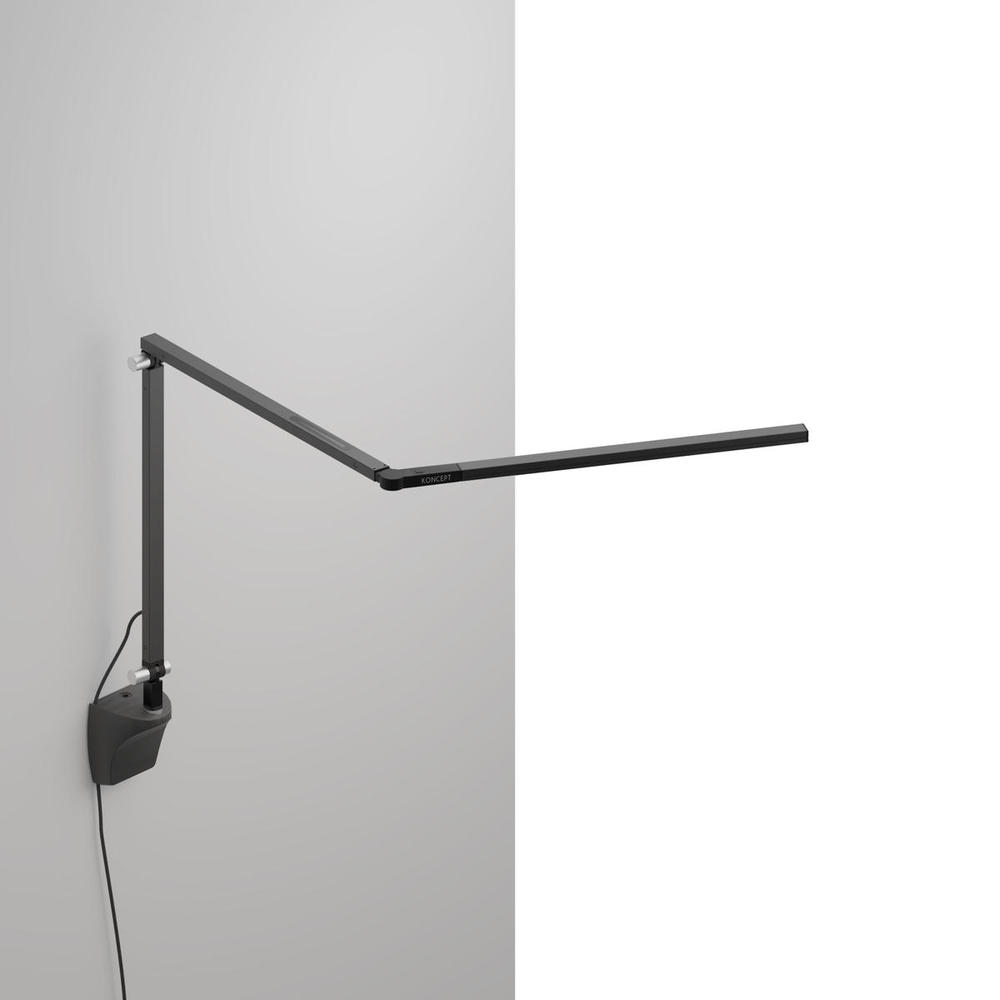Z-Bar mini Desk Lamp with with Metallic Black wall mount (Cool Light; Metallic Black)