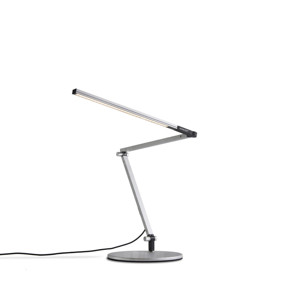 Z-Bar mini Desk Lamp with base (Cool Light; Silver)
