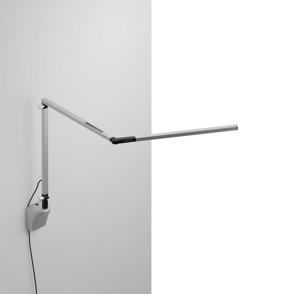 Z-Bar mini Desk Lamp with Silver wall mount (Cool Light; Silver)