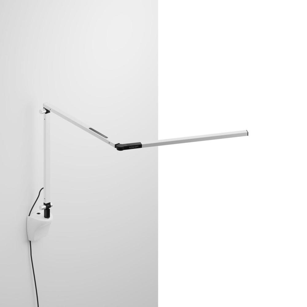 Z-Bar mini Desk Lamp with White wall mount (Warm Light; White)