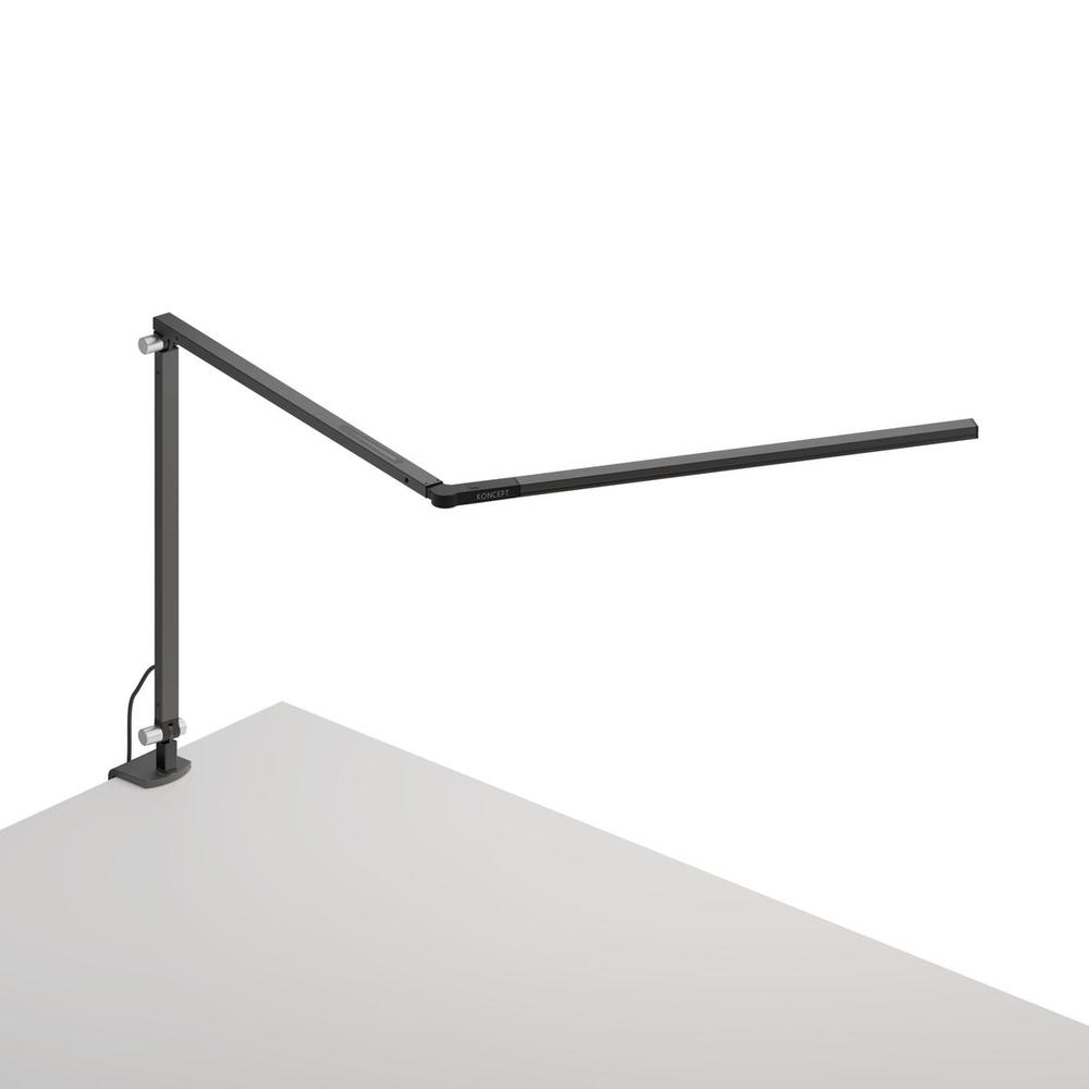 Z-Bar slim Desk Lamp with one-piece desk clamp (Cool Light; Metallic Black)