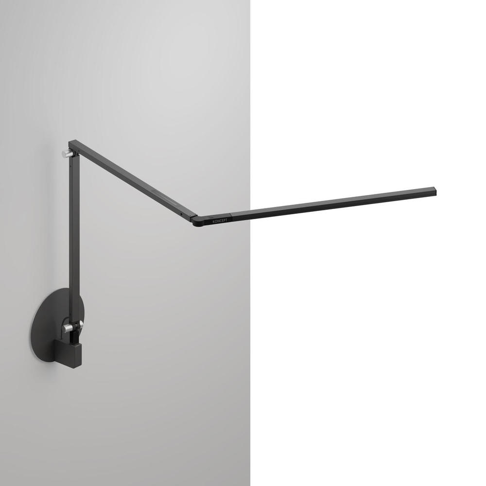 Z-Bar slim Desk Lamp with hardwire wall mount (Cool Light; Metallic Black)