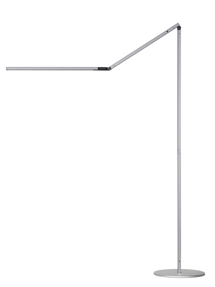 Z-Bar Floor Lamp (Cool Light; Silver)