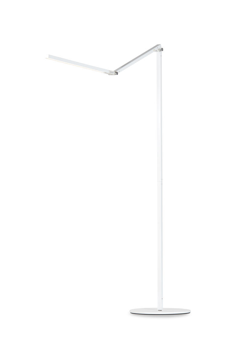 Z-Bar Floor Lamp (Warm Light; White)