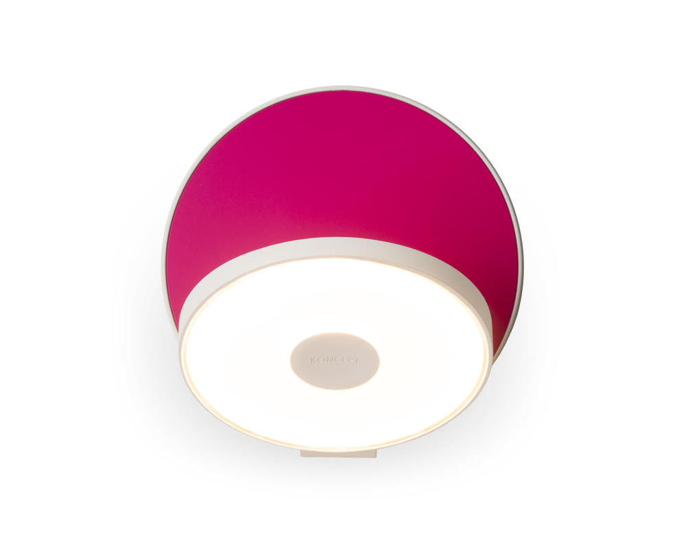 Gravy Wall Sconce - Matte White Body, Matte Hot Pink plates - Plug-in