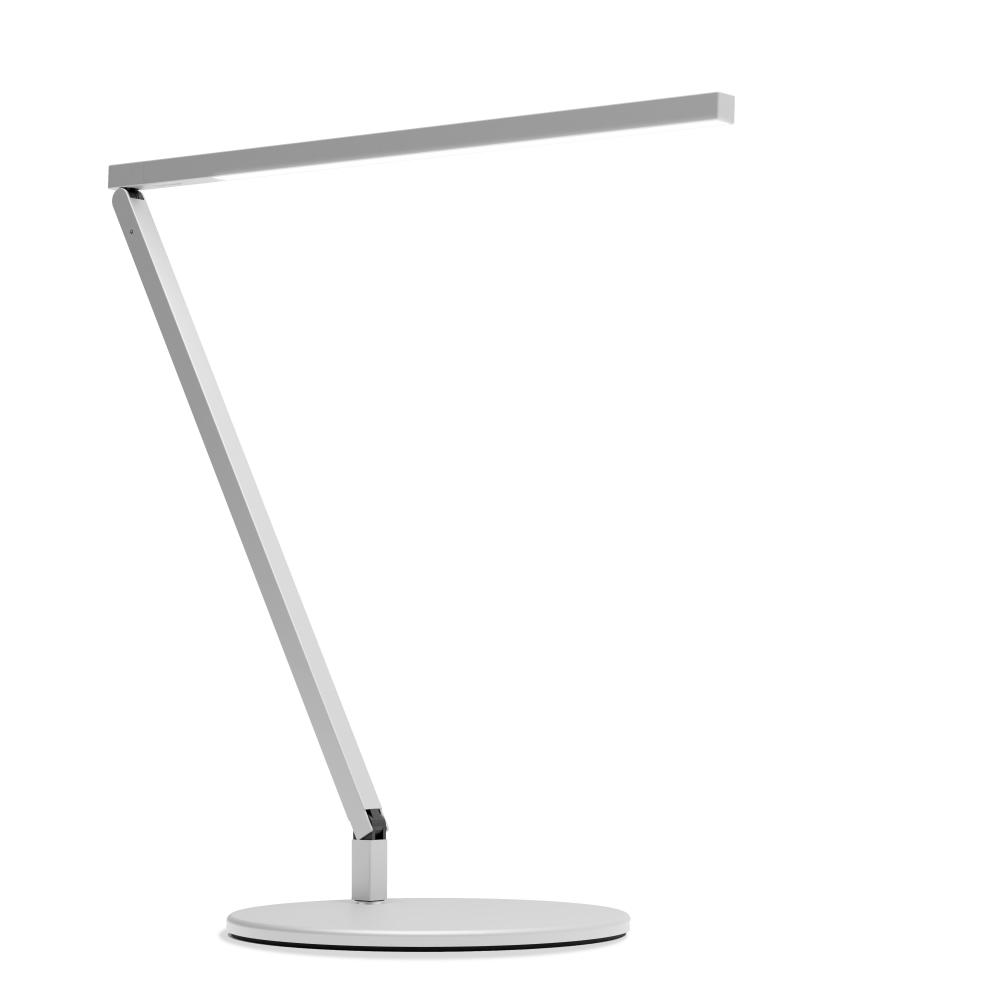 Z-Bar Solo Desk Lamp Gen 4 (Daylight White Light; Silver) with Desk Base