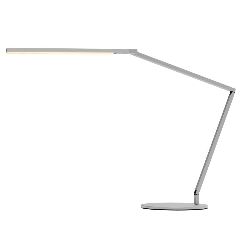 Z-Bar Pro LED Desk Lamp Gen 4 (Silver) with Desk Base