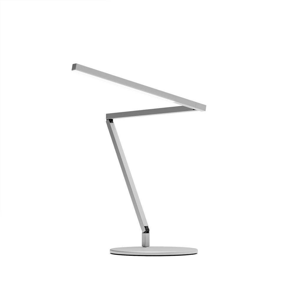 Z-Bar Mini Desk Lamp Gen 4 (Daylight White Light; Silver) with Desk Base