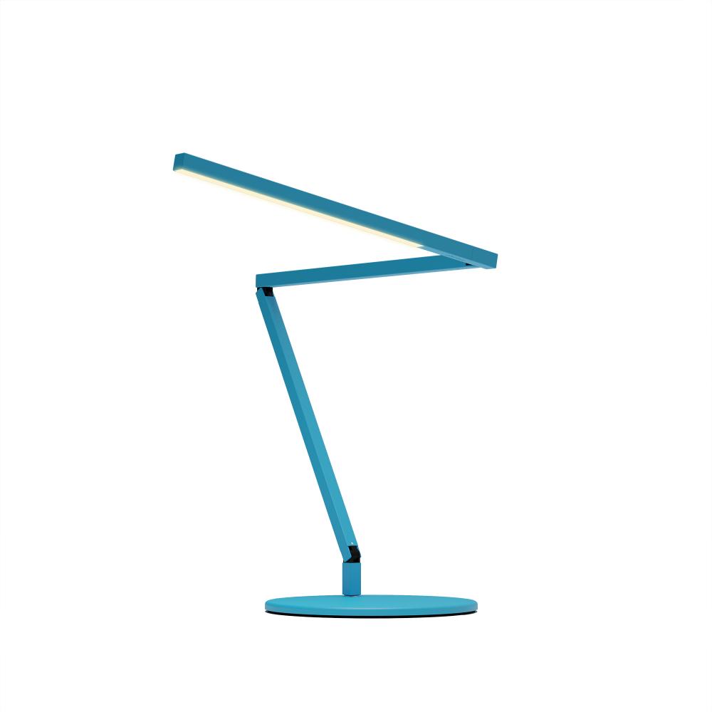 Z-Bar Mini Desk Lamp Gen 4 (Warm Light; Koncept Blue) with Desk Base