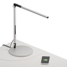 Koncept Inc AR1100-WD-SIL-USB - Z-Bar Solo mini Desk Lamp with USB base (Warm Light; Silver)