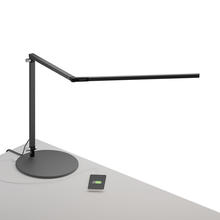 Koncept Inc AR3000-WD-MBK-USB - Z-bar Desk Lamp with USB base (Warm Light, Metallic Black)