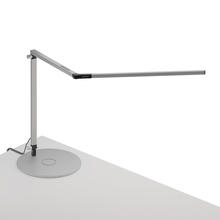 Koncept Inc AR3000-WD-SIL-QCB - Z-Bar Desk Lamp with wireless charging Qi base (Warm Light, Silver)