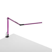 Koncept Inc AR3100-WD-PUR-CLP - Z-Bar mini Desk Lamp with Metallic Black one-piece desk clamp (Warm Light; Purple)