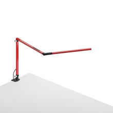 Koncept Inc AR3100-WD-RED-CLP - Z-Bar mini Desk Lamp with Metallic Black one-piece desk clamp (Warm Light; Red)