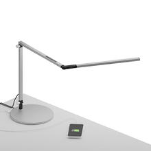 Koncept Inc AR3100-WD-SIL-USB - Z-Bar mini Desk Lamp with USB Base (Warm Light; Silver)