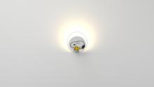 Koncept Inc GRW-S-SIL-SW1-PI - Peanuts® Gravy Wall Sconce - Silver body, Snoopy Woodstock plates - Plug-in