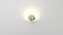Koncept Inc GRW-S-WSY-SW1-PI - Peanuts® Gravy Wall Sconce - Matte Bright Yellow body, Snoopy Woodstock plates - Plug-in