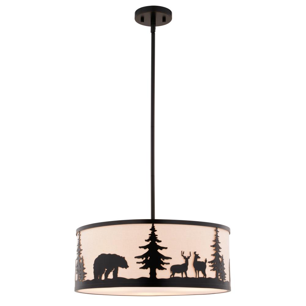 Acadia 18-in. W 3 Light Pendant Bronze