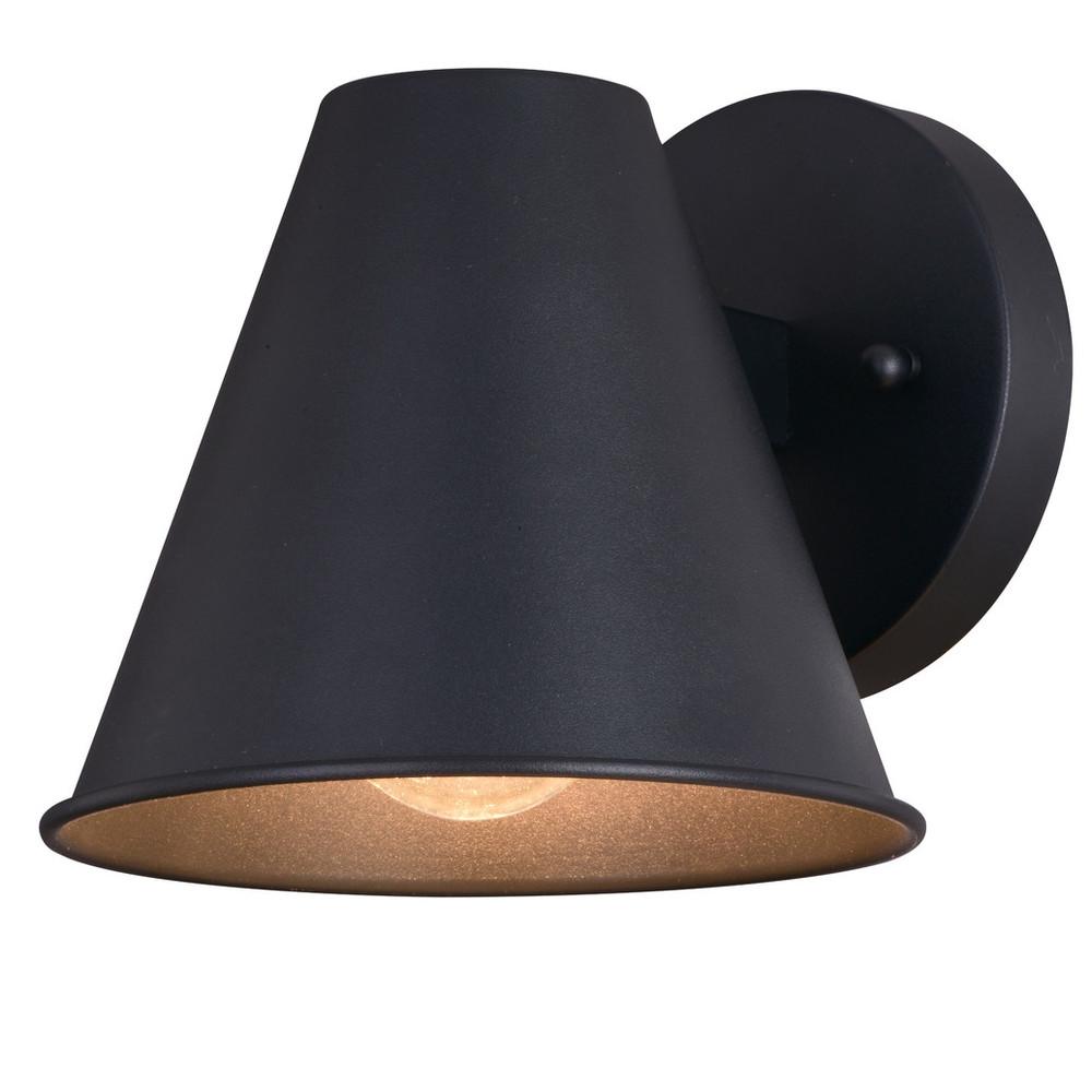 Smith 6.5-in. W Outdoor Wall Light Textured Black