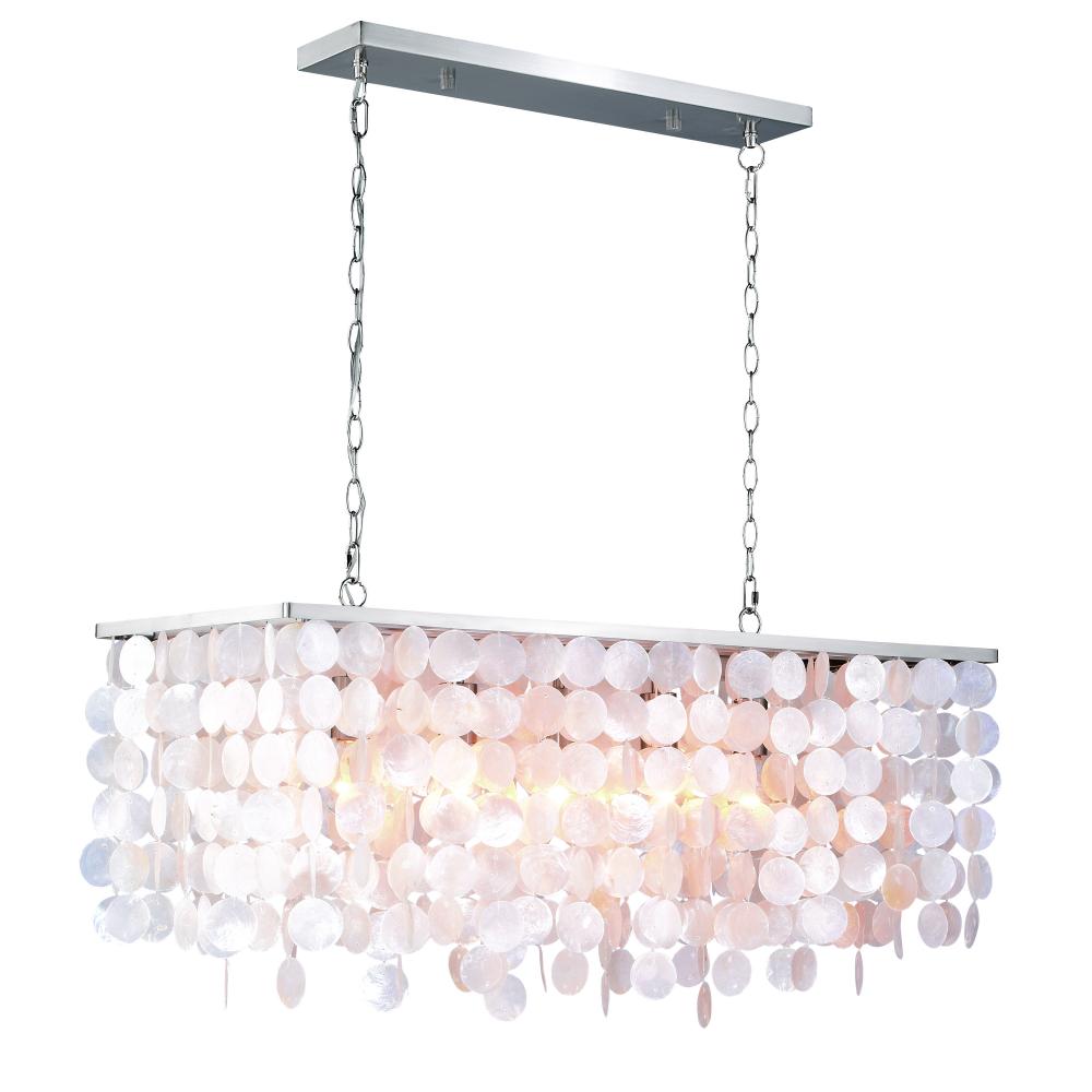 Elsa 5L Linear Chandelier Satin Nickel