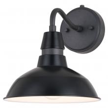 Vaxcel International T0650 - Buena Park 9-in. Outdoor Wall Light Black and Vintage Black with Matte White Inner