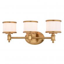 Vaxcel International W0479 - Carlisle 23-in. 3 Light Vanity Natural Brass