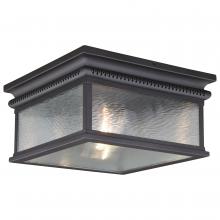 Vaxcel International T0472 - Cambridge 12-in Outdoor Flush Mount Ceiling Light Oil Rubbed Bronze